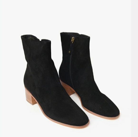 Soludos Women's Greta Bootie Black 100% Suede Size 8 - Picture 3 of 12